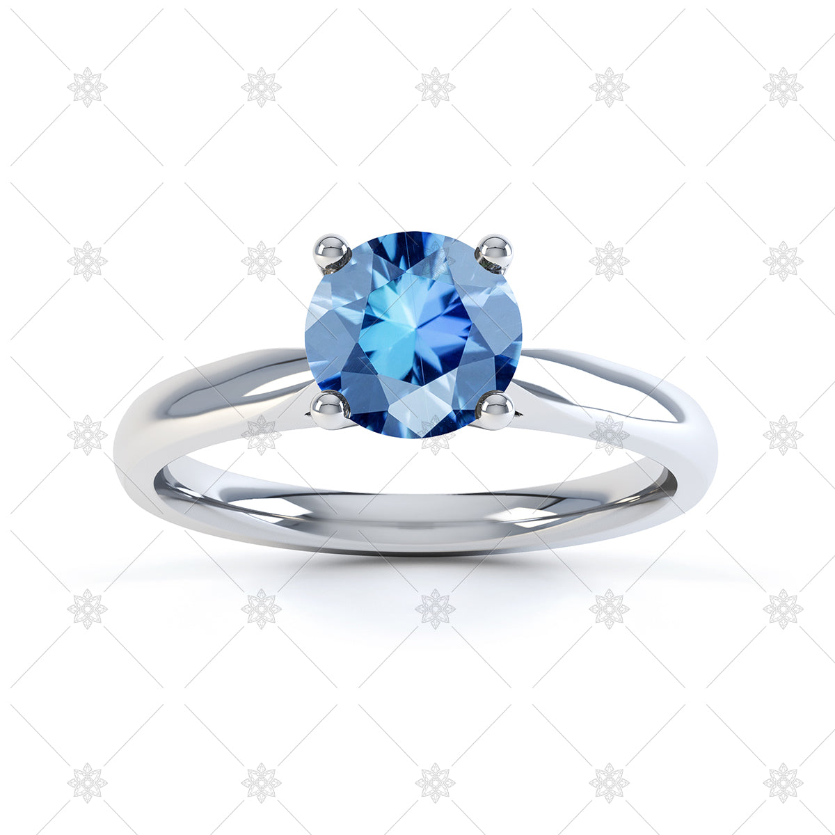 Nano Ring (Blue Topaz Colour) | Bright Gems