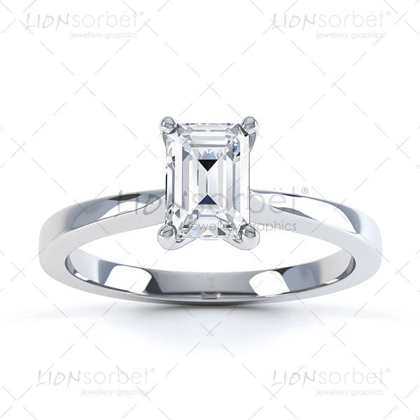 Customizable 0.30 Ct Solitaire Diamond Unisex Engagement Ring in 18K White  Gold For Sale at 1stDibs