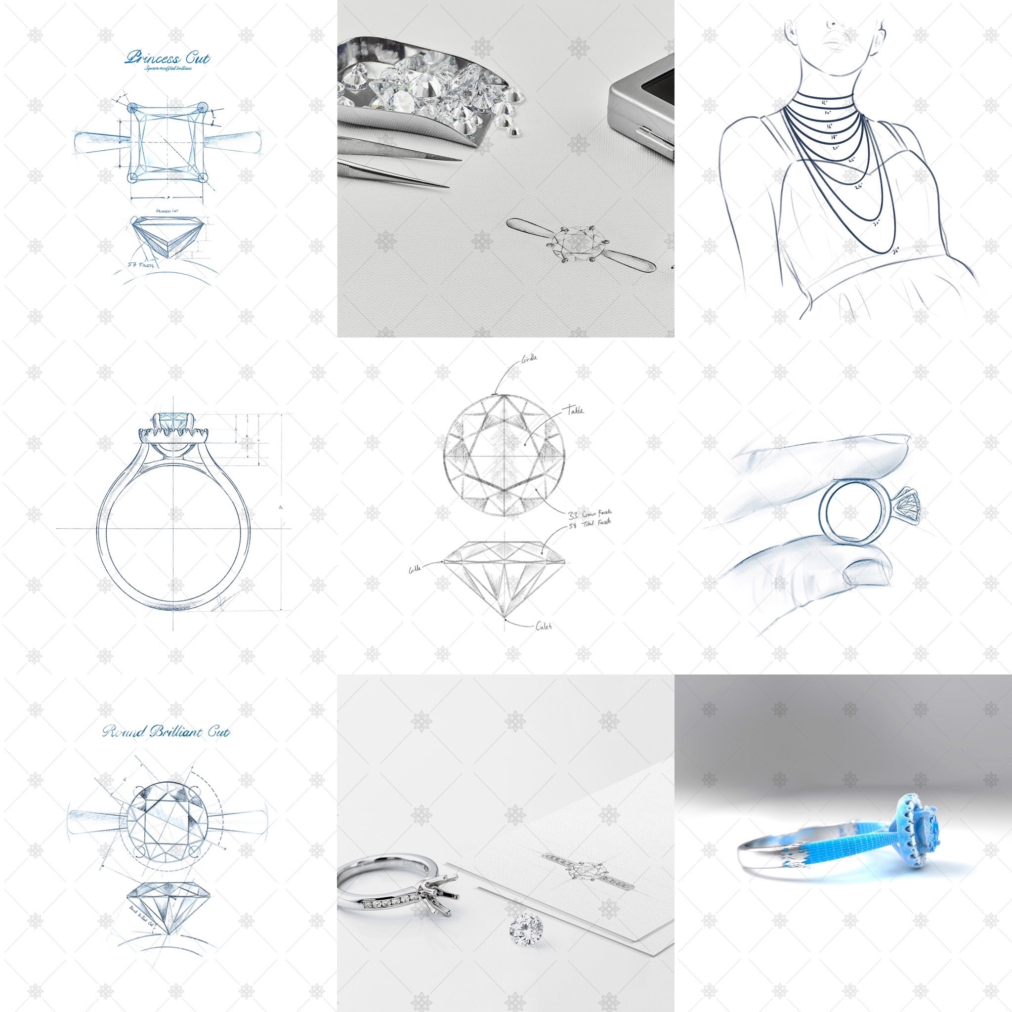 Diamond Ring Design : Creating the Asscher Cut Engagement Ring