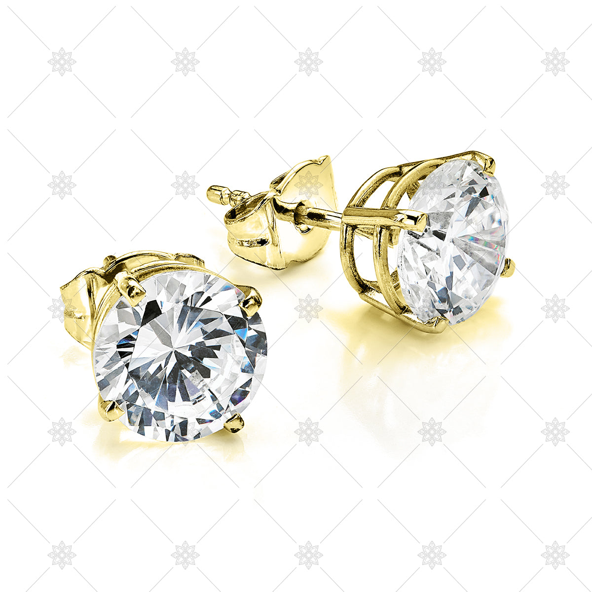 Cluster Diamond Stud Earrings - Nuha Jewelers